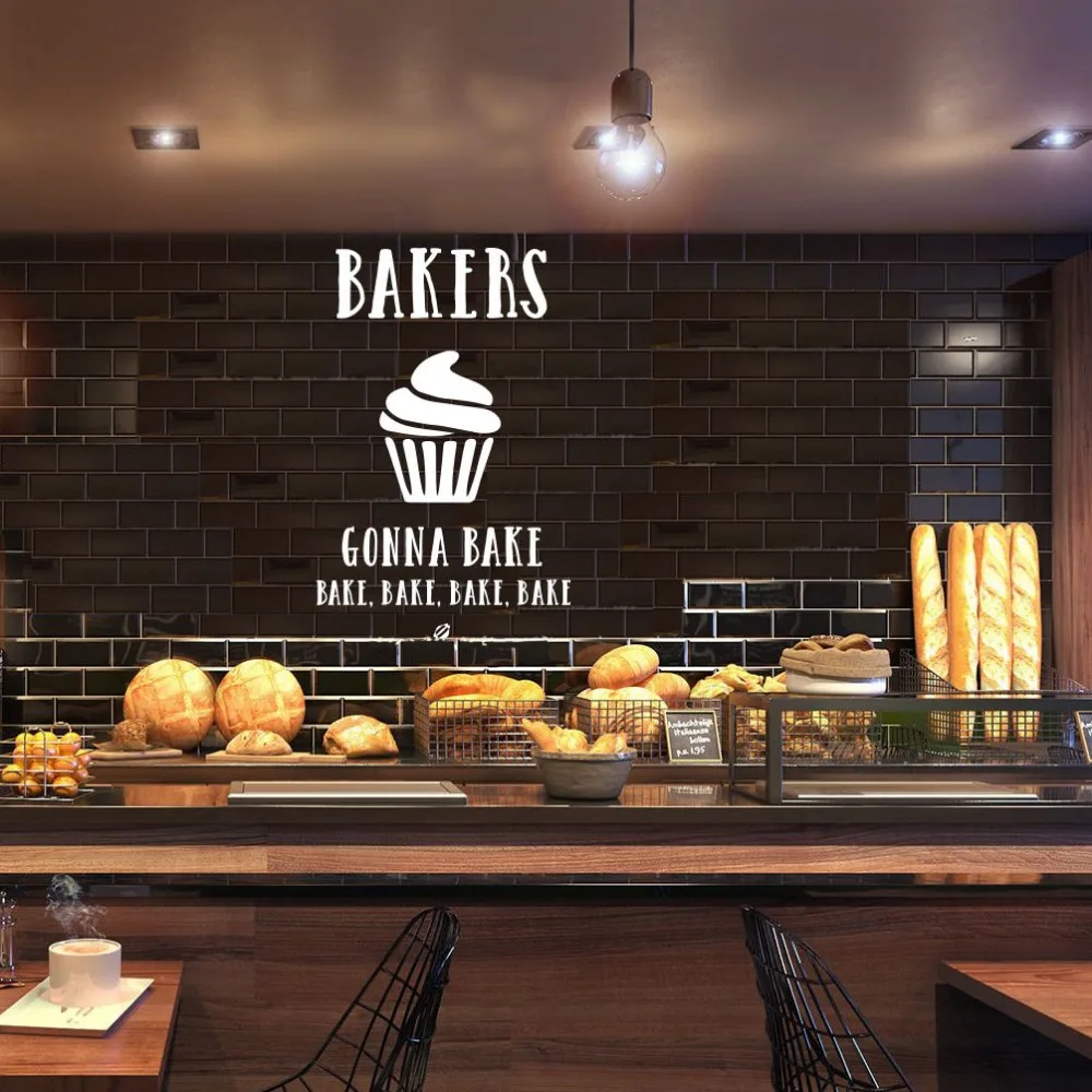 Bakeshop декор для кухни кафе наклейки пончики Кондитерские украшение дома Доступно