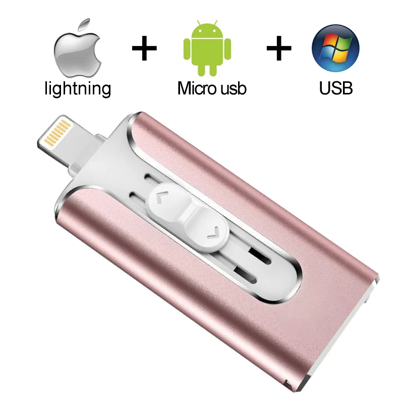USB флэш-накопитель для iPhone X/8/7/7 Plus/6 Plus/6s/5/SE/ipad OTG флеш-накопитель HD флеш-накопитель 8 Гб оперативной памяти, 16 Гб встроенной памяти, 32 ГБ, 64 ГБ, 128 ГБ флэш-накопитель usb 3,0
