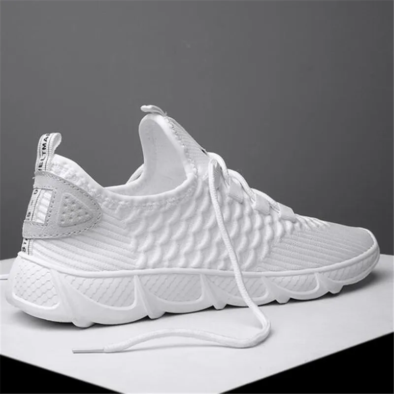

New flying woven men's shoes breathable fish scale mesh tide shoes sneakers casual shoes Zapatillas de deporte shoes