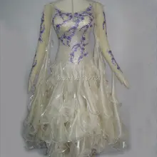 Высококачественные танцы Вальс Танго платье конкурентные Бальные танцы платье, хрустальные камни chacha, сальса танцевальный зал платье B-0091