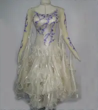 High Quality Waltz Tango dance Dress competitive Ballroom dance dress, crystal stones chacha,salsa dance ballroom dress B-0091
