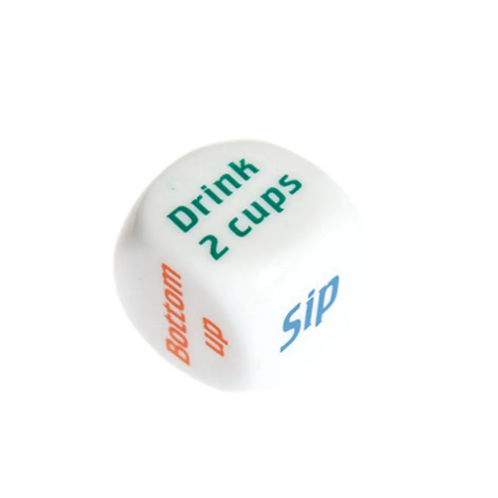 

1pcs dice Color Printing English Wine Scorpion Friends Dinner party Creative Dice DIY Decorations 2019