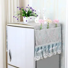 Домашняя мебель холодильник верхняя Пылезащитная крышка холодильник полотенце Бытовая сумка для хранения кружевная накидка на холодильник ткань для холодильника
