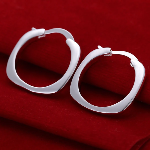 

E123 Top Quality Silver Plated & Stamped 925 round square fine circle mini Hoop fine earring for women wholesale