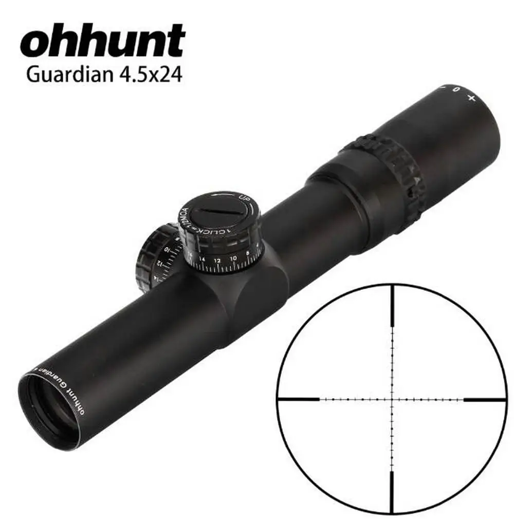 Ohhunt Guardian 4,5x24 Охота прицел 30 мм трубки тактический оптика 1/2 половина Mil точка сетка турели сброс