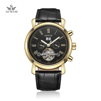 

SEWOR Full Calendar Tourbillon Auto Mechanical Mens Watches Top Brand Luxury Wrist Watch erkek kol saati Montre Homme