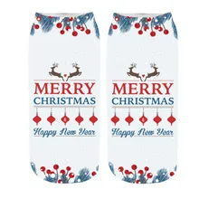 Удобные рождественские хлопчатобумажные носки тапочки короткие носки с милыми животными женские зимние носки calcetines mujer