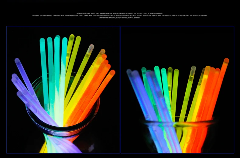 50 шт цветные вечерние палочки-светильник, светящиеся палочки для концерта, одноразовые флуоресцентные браслеты, светящиеся палочки, детские игрушки
