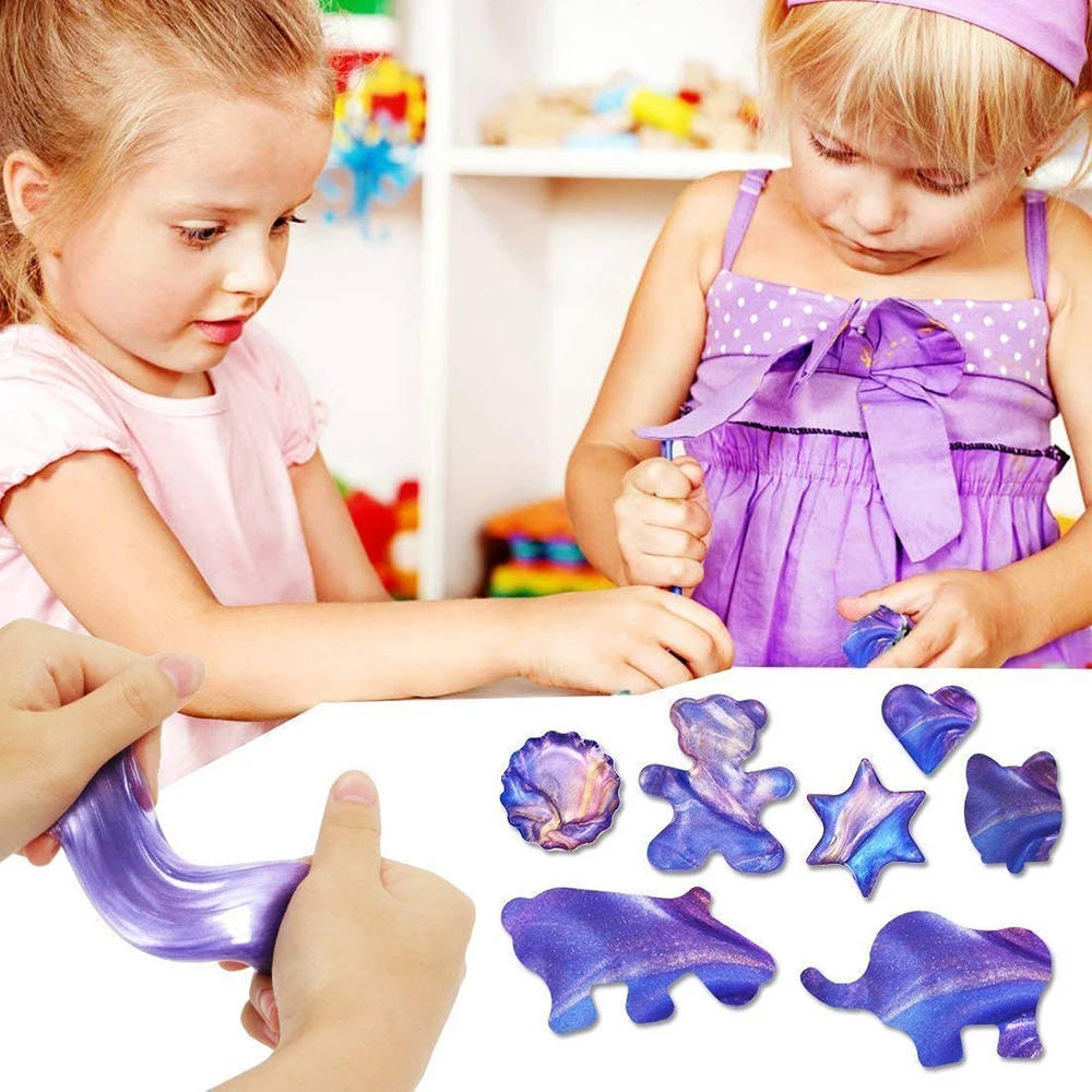 Хрустальный слизик пушистый ясный красочный глина для моделирования грязи амулеты поставки слаймов детские игрушки антистресс Магнитный Интеллектуальный пластилин