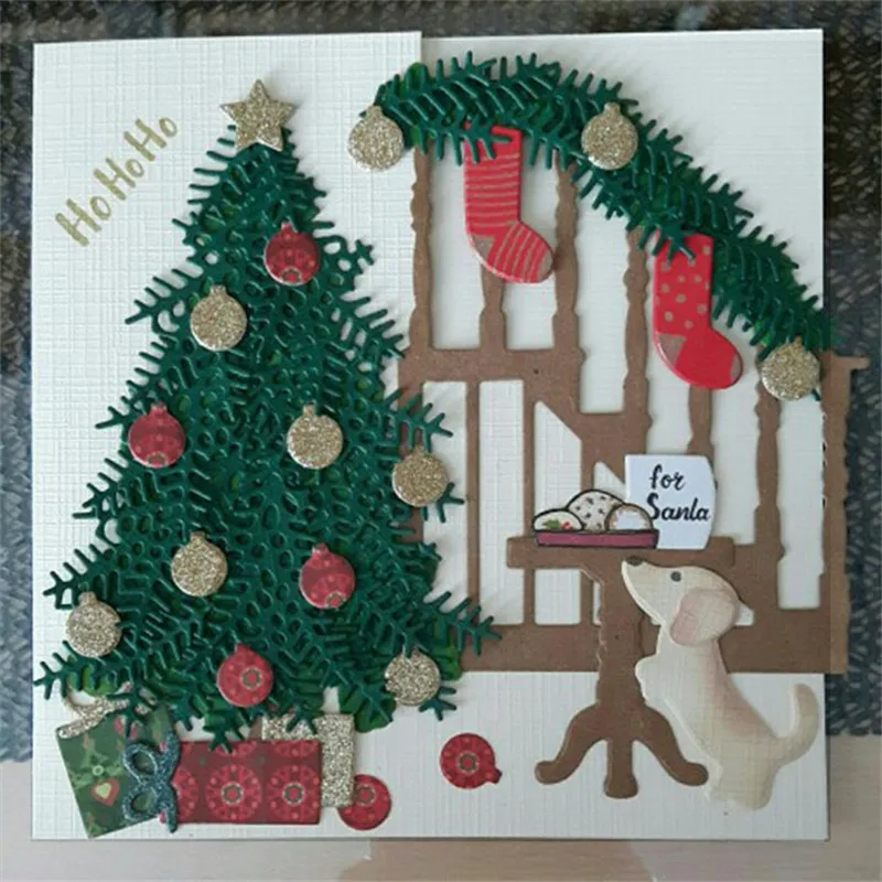 

Naifumodo Craft Die Dog Stairs Metal Cutting Dies Christmas Day New 2019 Frame Dies Scrapbooking for Card Making DIY Diecut