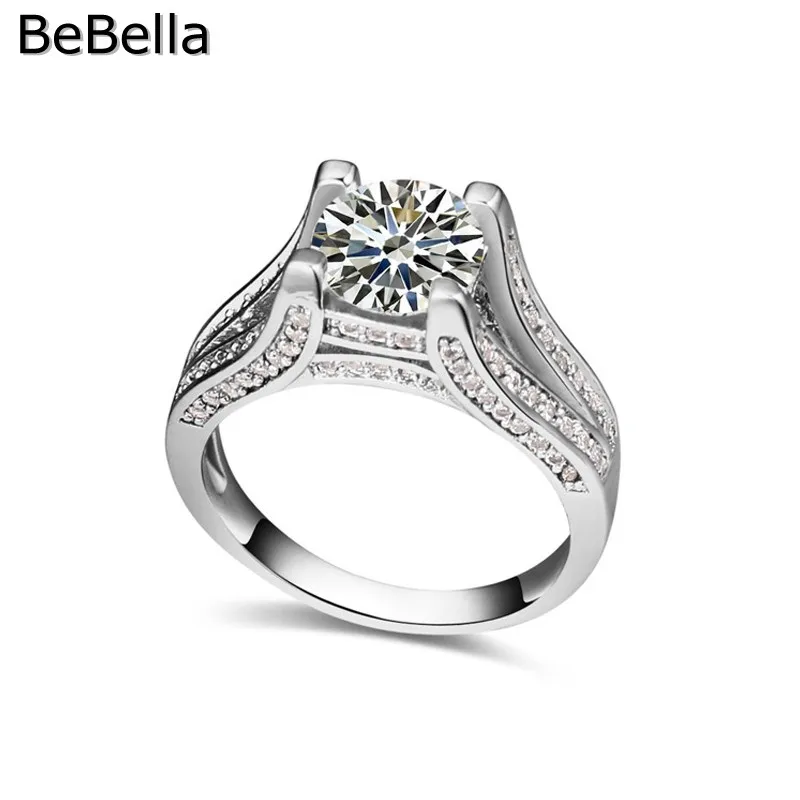 

2018 6 Colors Romantic Women Round Imitation Diamonds Ring For Wedding Made With AAA Grade Cubic Zirconia Wedding Jewelry