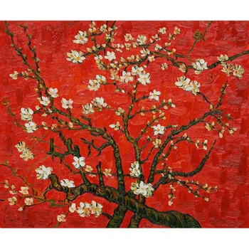 

Hand Painted Vincent Van Gogh Branches Of An Almond Tree In Blossom For Living Room