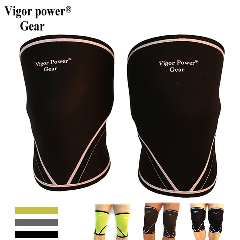 Vigor Power Gear 7mm neoprene power lifting knee sleeves weight lifting