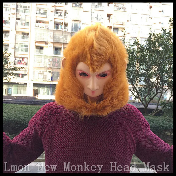 

2016 Hot Sale mythology big ears monkey mask gorilla costumes to the West Monkey King Sun Wukong Halloween Animal Monkey Mask