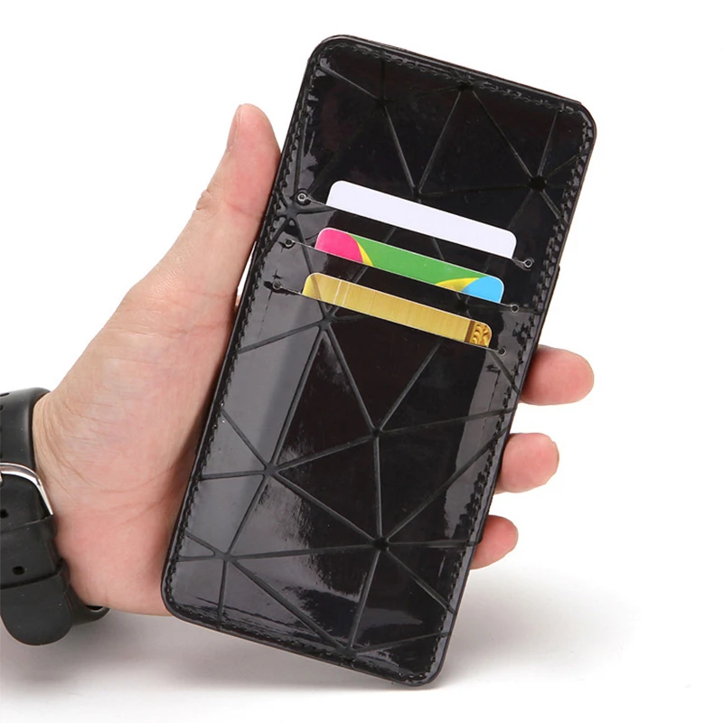 

New Creative Radiant Indentation Line Magic Wallet Fashion Korean Ladies Credit Card PackageTravel Portable Slim Wallet