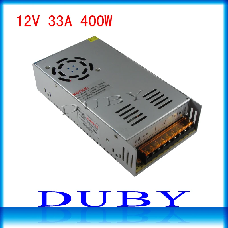 

10piece/lot 12V 33A 400W Switching power supply Driver For LED Light Strip Display AC100-240V Factory Supplier Free Fedex
