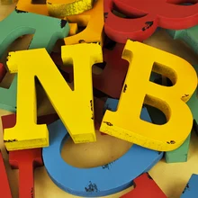Do the old wooden letters ornaments retro creative English wooden letters for decorations photography props Bar