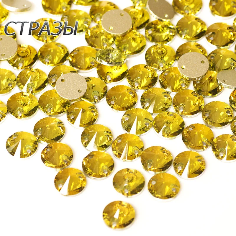 Topaz 3200 Стразы Rivoli Sew On Flatback стразы кристаллы Stone швейный стиль DIY beauty Garment Accessories|10mm