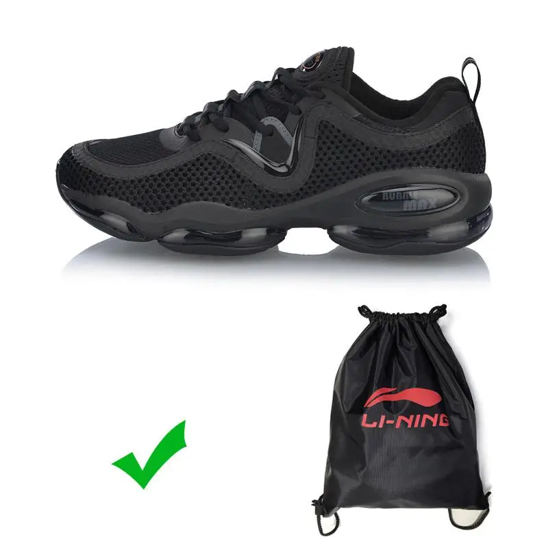 Li-Ning/Мужская прогулочная обувь BUBBLE MAX II с воздушной подушкой; спортивная обувь с дышащей сеткой в стиле ретро; кроссовки для отдыха; AGLP001 SJFM19 - Цвет: AGLP001-2H