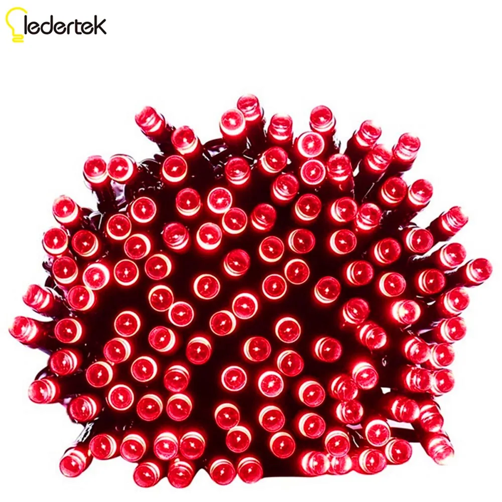 

LEDERTEK 22M200 LED Solar String Lights fairy light Xmas Waterproof For Indoor/Outdoor Home Patio Garden Party Wedding (Red)