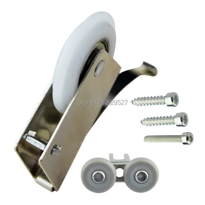 4Sets/LOT Convex Wardrobe Closet Sliding Door Fittings Silence Roller