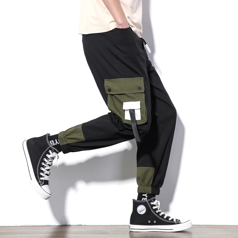 M-5XL 2019 Spring Track Pants Men Sweatpants Mens Joggers Pants Cargo Camo Tactical Harem Green Pants Men