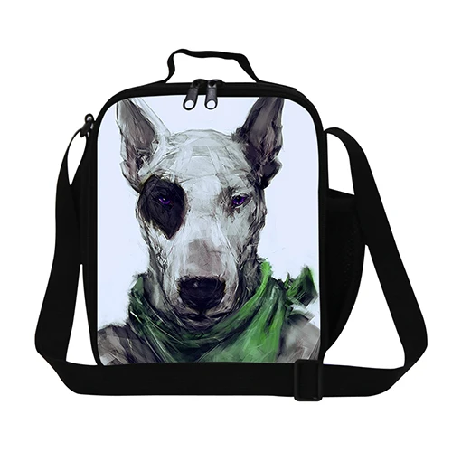 Животное домашний питомец собака 3D шаблон Ланч сумка для девочек школьная детская изолированная сумка для еды Женская Термическая сумка для еды для работы Сумки для взрослых - Цвет: Небесно-голубой