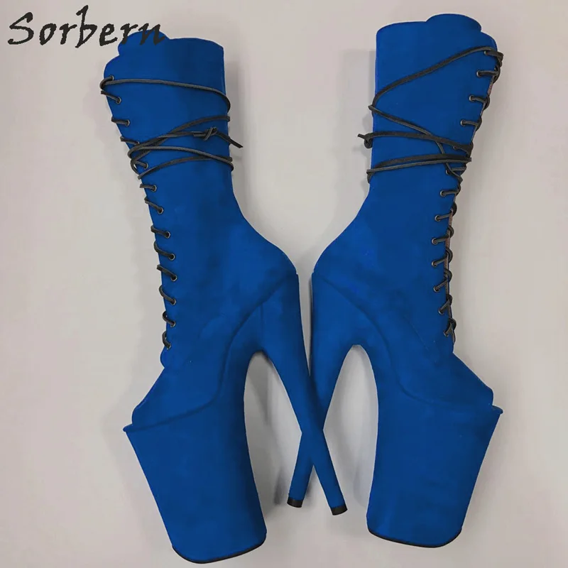 lace up mid calf boots with heel