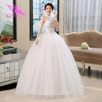 

AIJINGYU 2018 girl free shipping new hot selling cheap ball gown lace up back formal bride dresses wedding dress WK535