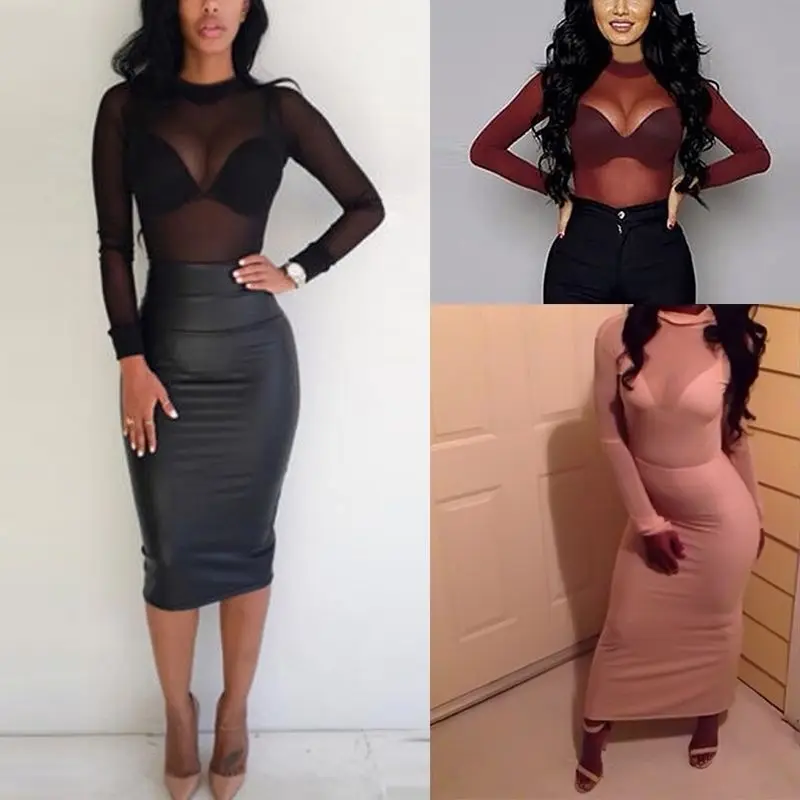 2018 Summer Fashion Women Blouse Sexy Women's Net Long Sleeve See Through Pure Top Semi Transparent Blouse 2018 Summer Fashion Women Blouse Sexy Women's Net Long Sleeve See Through Pure Top Semi Transparent Blouse