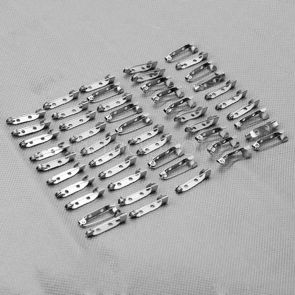 

50Pcs 2-Hole Safety Brooch Back Bar Pins Badge Broach Fastener Findings New