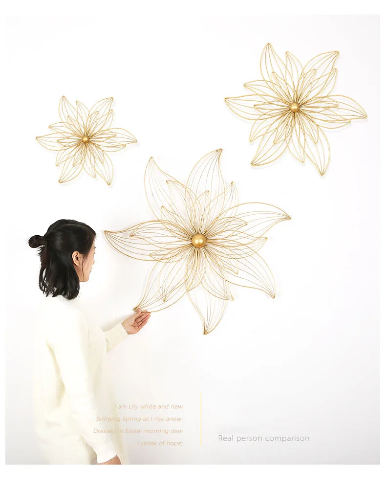 Новые китайские Кованые Настенные подвесные цветы домашний ТВ фон ручной работы 3D стерео настенные наклейки фрески художественные украшения