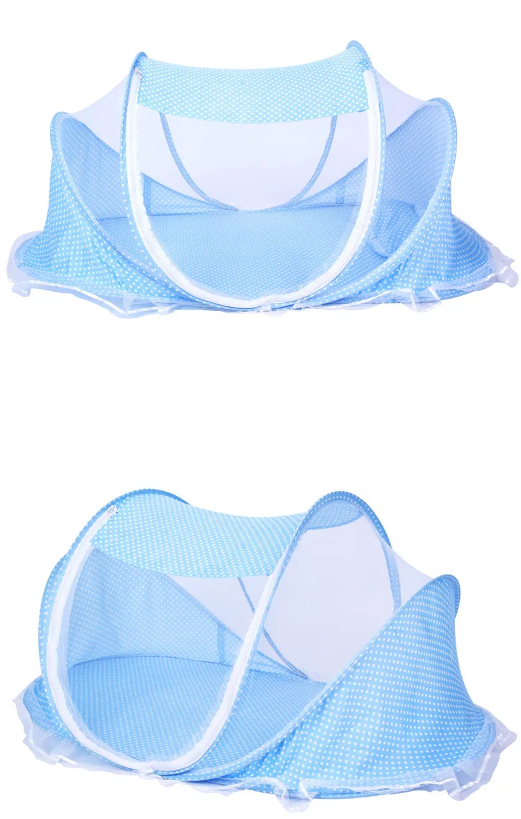 Удобный складной москитная сетка с подушкой для младенцев Детские кроватки сетки новорожденных Дети Колыбель противомоскитная для