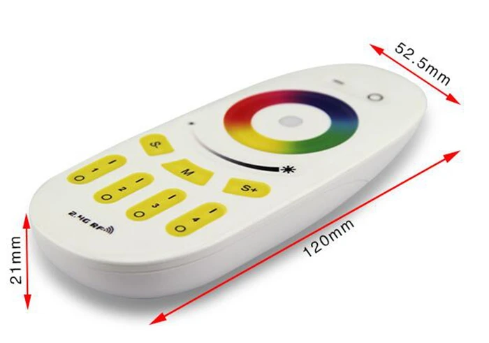 Mi светильник DC5V WiFi коробка+ RF сенсорный RGBW Пульт дистанционного управления+ DC 12V 24V 2,4G Беспроводная 4 зона, RGBW контроллер rgbww для светодиодный светильник