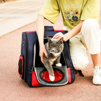

Pet Cat Dog Carrier Breathable Holes Space Capsule Bag Carrying Cage Portable Car Travel Backpack Dropshipping
