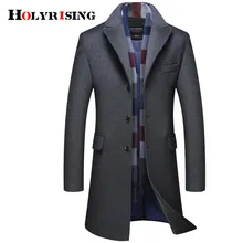 Holyrising мужское шерстяное пальто Casaco Masculino Manteau V воротник шерстяные мужские пальто теплые пальто для мужчин однобортное пальто 18542-5