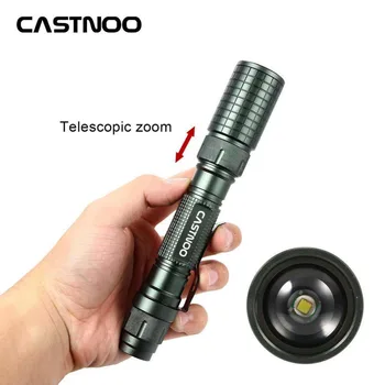 

8000LM T6 LED 5 modes Flashlight Focus Torch Zoomable Torch Light For 18650 Super Bright