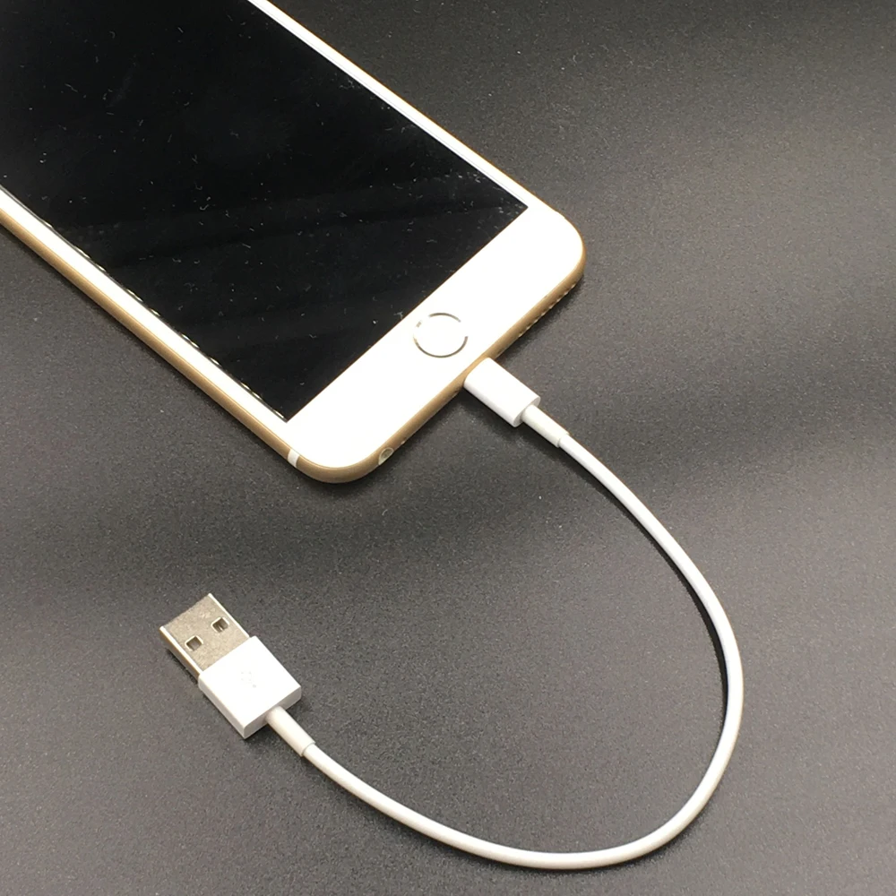 

White 20cm 8pin usb cable Sync Data Charging for iPhone X Xs Max XR 8 7 6 6S Plus 5 5s SE iPad Mini Air Pro Power Bank Cable