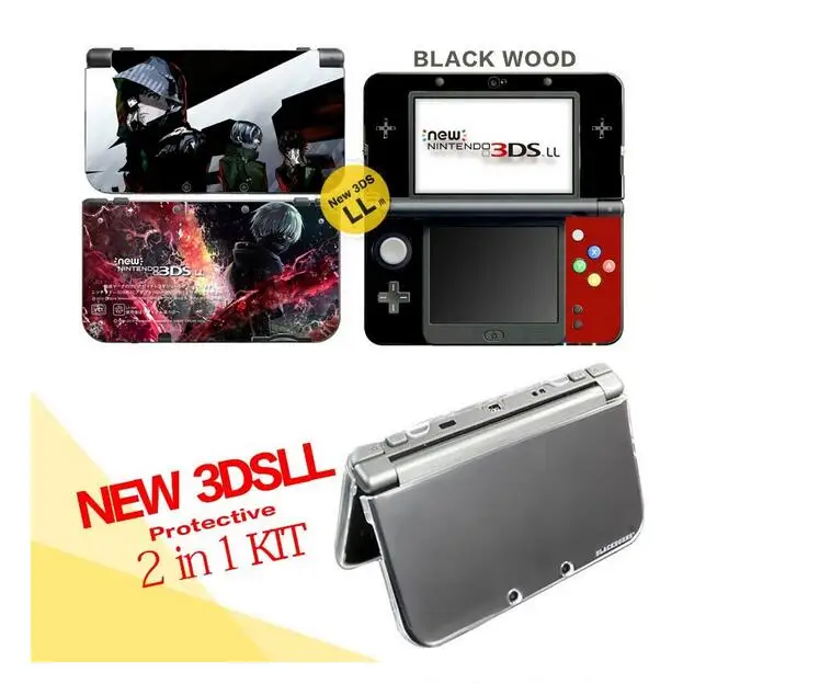 

Game accessories for Nintendo New 3DSLL/XL ( P12 Skin Sticker + Shell Cover Split Crystal Case)