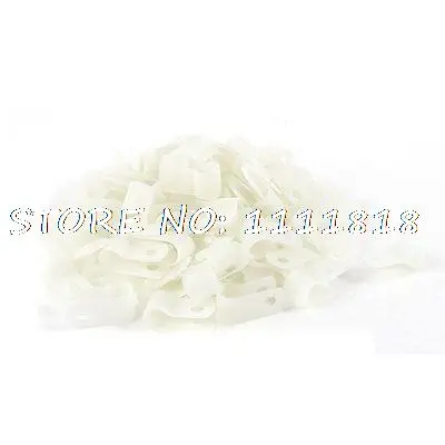 

100 x Handy White 6mm x 4mm Plastic Cable Clamp Organizer Replacements