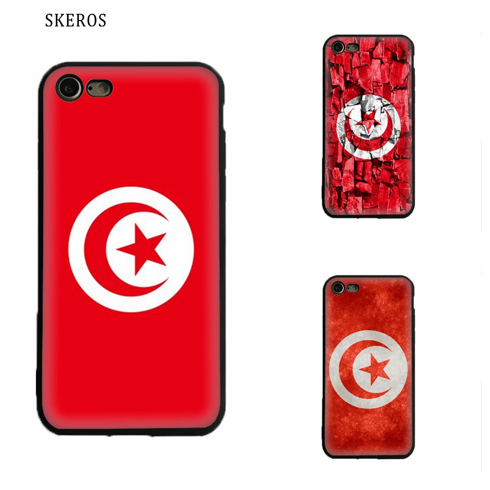 SKEROS tunisie flag Silicone TPU Phone Soft Cover For Apple Iphone X 5