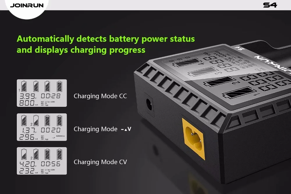 S4 универсальное умное зарядное устройство с ЖК-дисплеем быстрое умное зарядное устройство 4 слота для 18650 26650 AA AAA 16340 14500 батареи