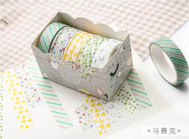 5+ 4 шт./партия Kawaii Serise коллаж лента DIY декоративные Скрапбукинг изоляционная лента клейкая набор декоративного скотча Васи этикетка Стикеры канцелярских принадлежностей - Цвет: 8
