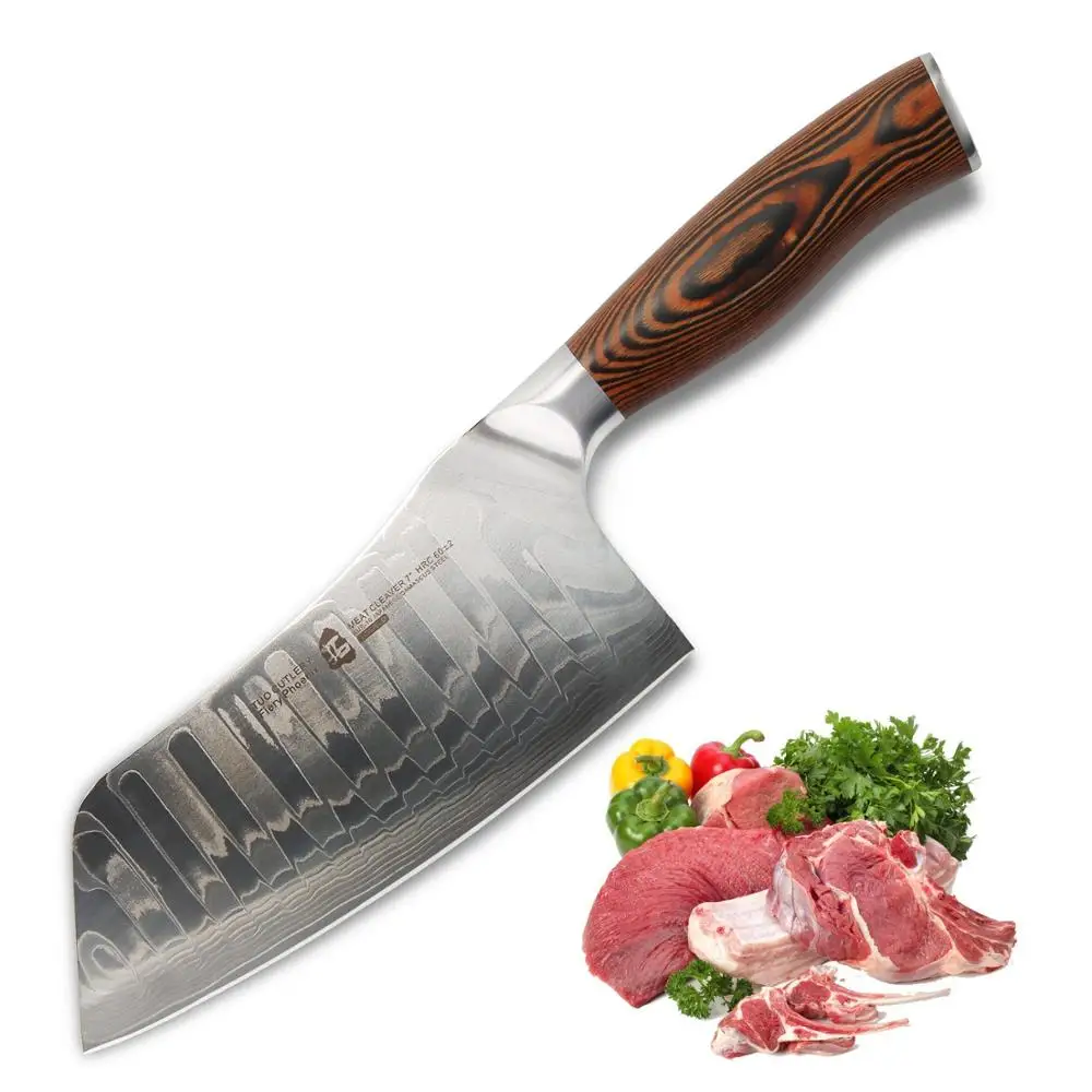  Tuo Cutlery Meat Cleaver Knife -Japanese AUS-10 Damascus Kitchen Chopping Knife -Chinese Knife - Er - 33010523712