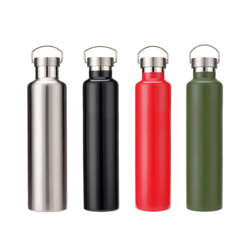 

1000ml Stainless Steel Thermos Large Capacity Vacuum Insulated Cup Portable Handle Climbing Gym Sport Water Bottle