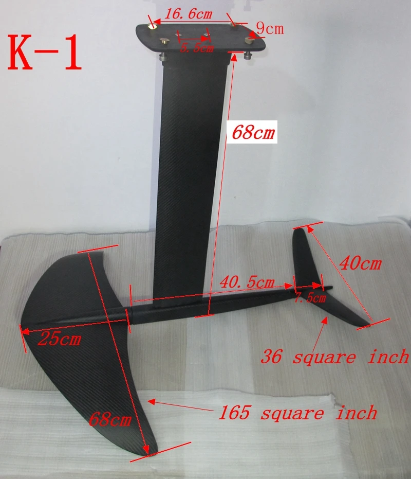 Полностью углеродная гидро фольга s для серфинга, кайтборд SUP серфинга, 3K углеродная гидро фольга упорная Фольга для серфинга K1 K-1-M