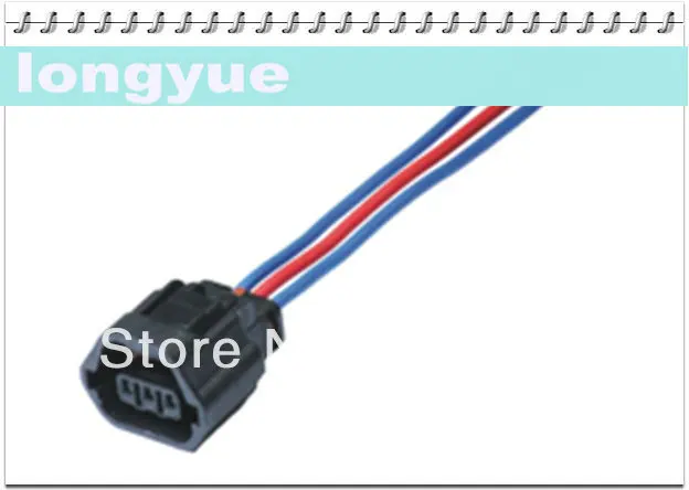 

longyue 2pcs universal 3pin automotive connector wiring harness socket adapter 15cm wire