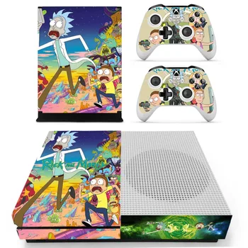 

New Skin Sticker Decal For Xbox One S Console and 2 Controllers For Xbox One Slim Skins Sticker - Rick and Morty