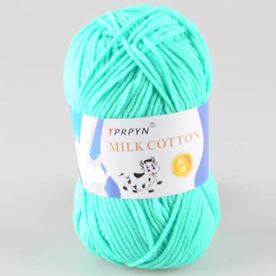 TPRPYN 500 г = 10 шт. молочная хлопковая пряжа для вязания, мягкая теплая детская пряжа для ручного вязания NL1131 - Цвет: qing lv 13