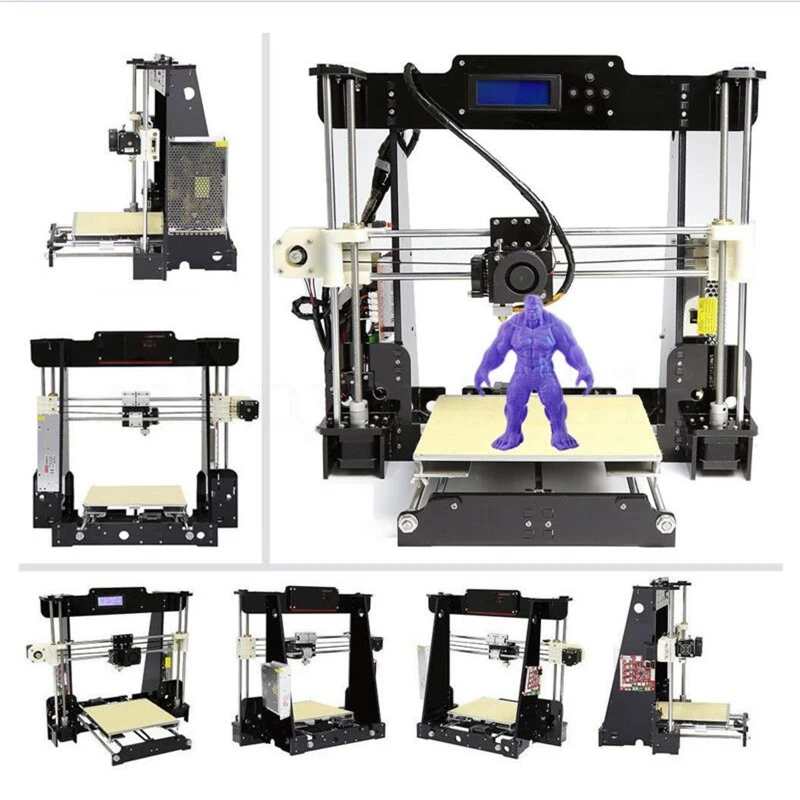 Zrprinting A8 Reprap 3D-принтеры полный акрил сборки DIY 3D-принтеры комплект с нити+ катушка намотки